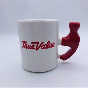 TRUE VALUE - COFFEE MUG WHITE WITH RED HANDLE
